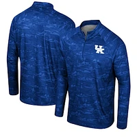 Men's Colosseum Royal Kentucky Wildcats Carson Raglan Quarter-Zip Jacket