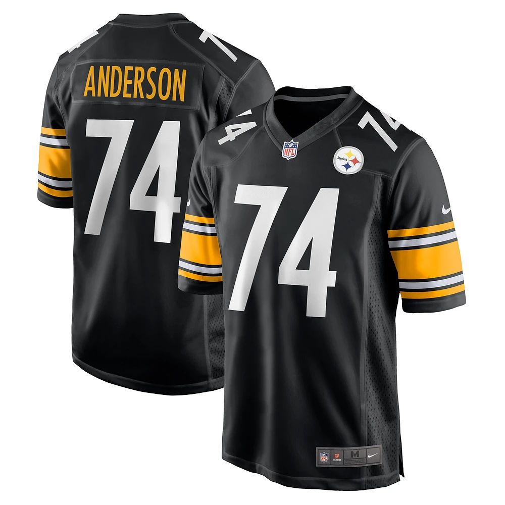 Men's Nike Spencer Anderson  Black Pittsburgh Steelers Game Jersey