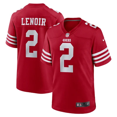 Men's Nike Deommodore Lenoir  Scarlet San Francisco 49ers Game Jersey