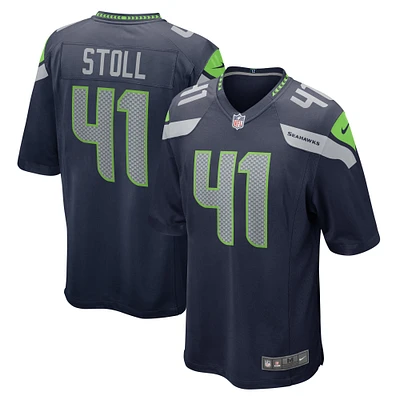 Men's Nike Chris Stoll College Navy Seattle Seahawks  Game Jersey