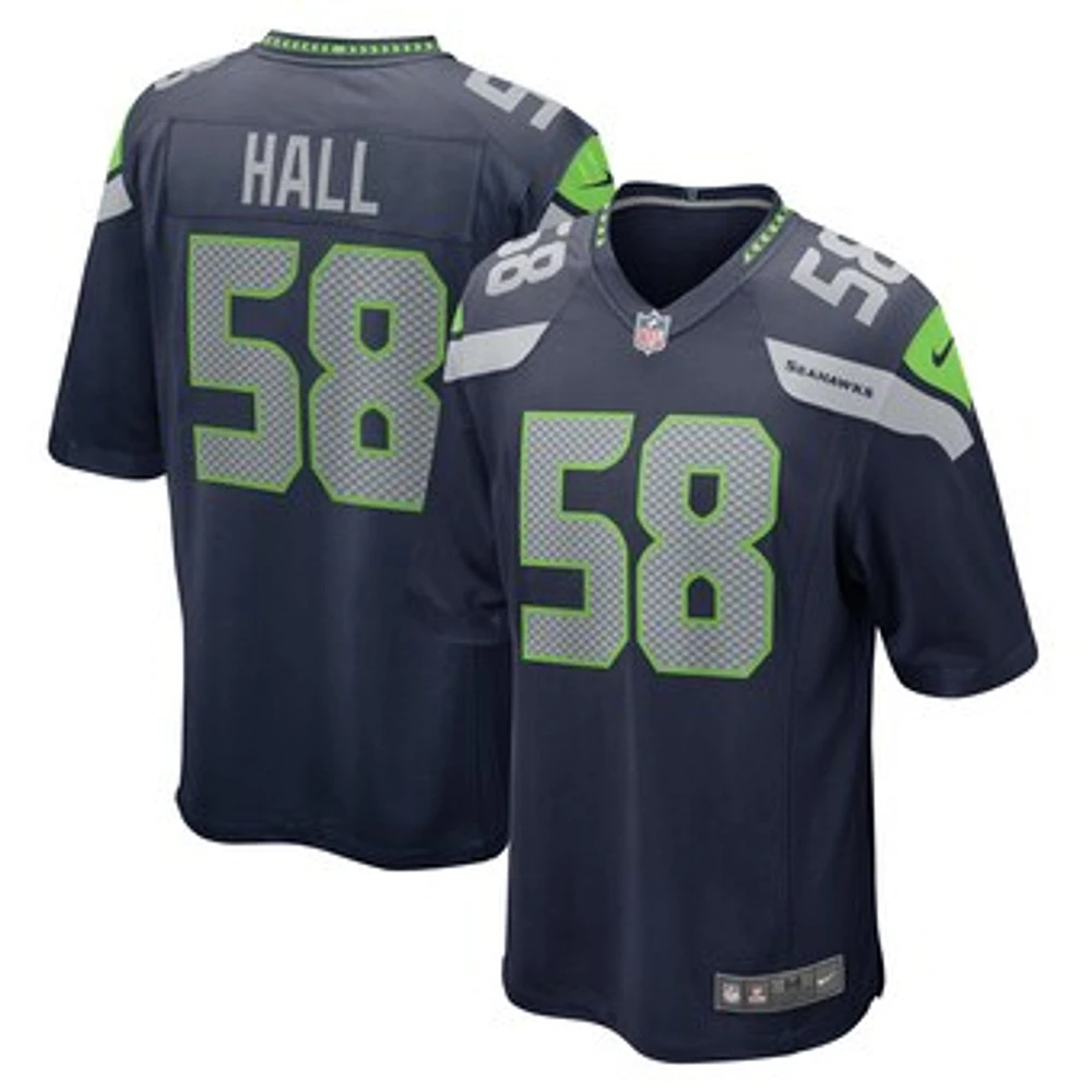 Men's Nike Derick Hall College Navy Seattle Seahawks  Game Jersey