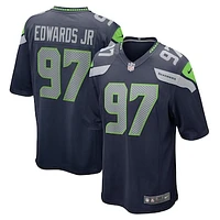 Men's Nike Mario Edwards Jr. College Navy Seattle Seahawks  Game Jersey