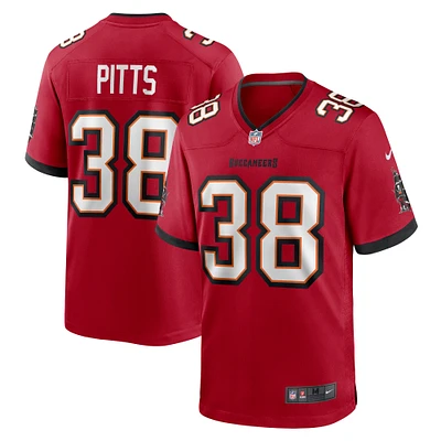 Men's Nike Derrek Pitts  Red Tampa Bay Buccaneers Game Jersey