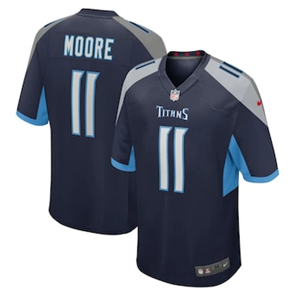 Men's Nike Chris Moore  Navy Tennessee Titans Game Jersey