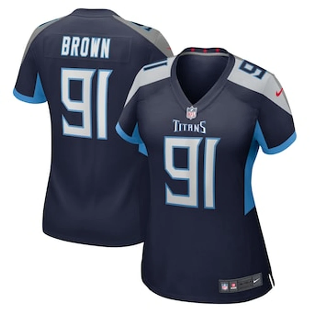 Women's Nike Shakel Brown  Navy Tennessee Titans Game Jersey