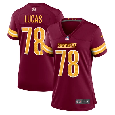 Women's Nike Cornelius Lucas  Burgundy Washington Commanders Game Jersey