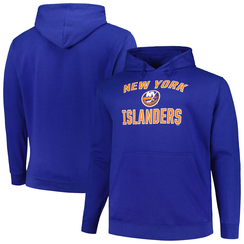 Men's Profile Royal New York Islanders Big & Tall Arch Over Logo Pullover Hoodie