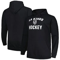 Men's Profile Black Los Angeles Kings Big & Tall Arch Over Logo Pullover Hoodie