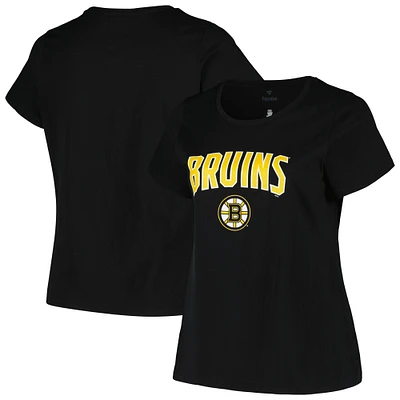 Women's Profile Black Boston Bruins Plus Arch Over Logo T-Shirt