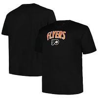 Men's Profile Black Philadelphia Flyers Big & Tall Arch Over Logo T-Shirt