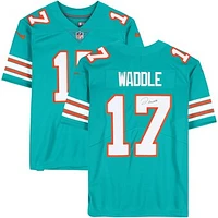 Jaylen Waddle Miami Dolphins Autographed Aqua Throwback Nike Limited Jersey