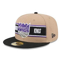 Men's New Era Tan/Black Sacramento Kings 2024 NBA Draft 59FIFTY Fitted Hat