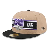 Men's New Era Tan/Black Sacramento Kings 2024 NBA Draft 59FIFTY Fitted Hat