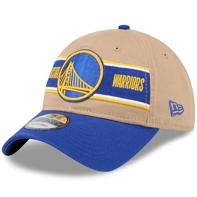 Men's New Era Tan/Royal Golden State Warriors 2024 NBA Draft 9TWENTY Adjustable Hat