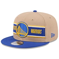 Youth New Era Tan/Royal Golden State Warriors 2024 NBA Draft 9FIFTY Snapback Hat