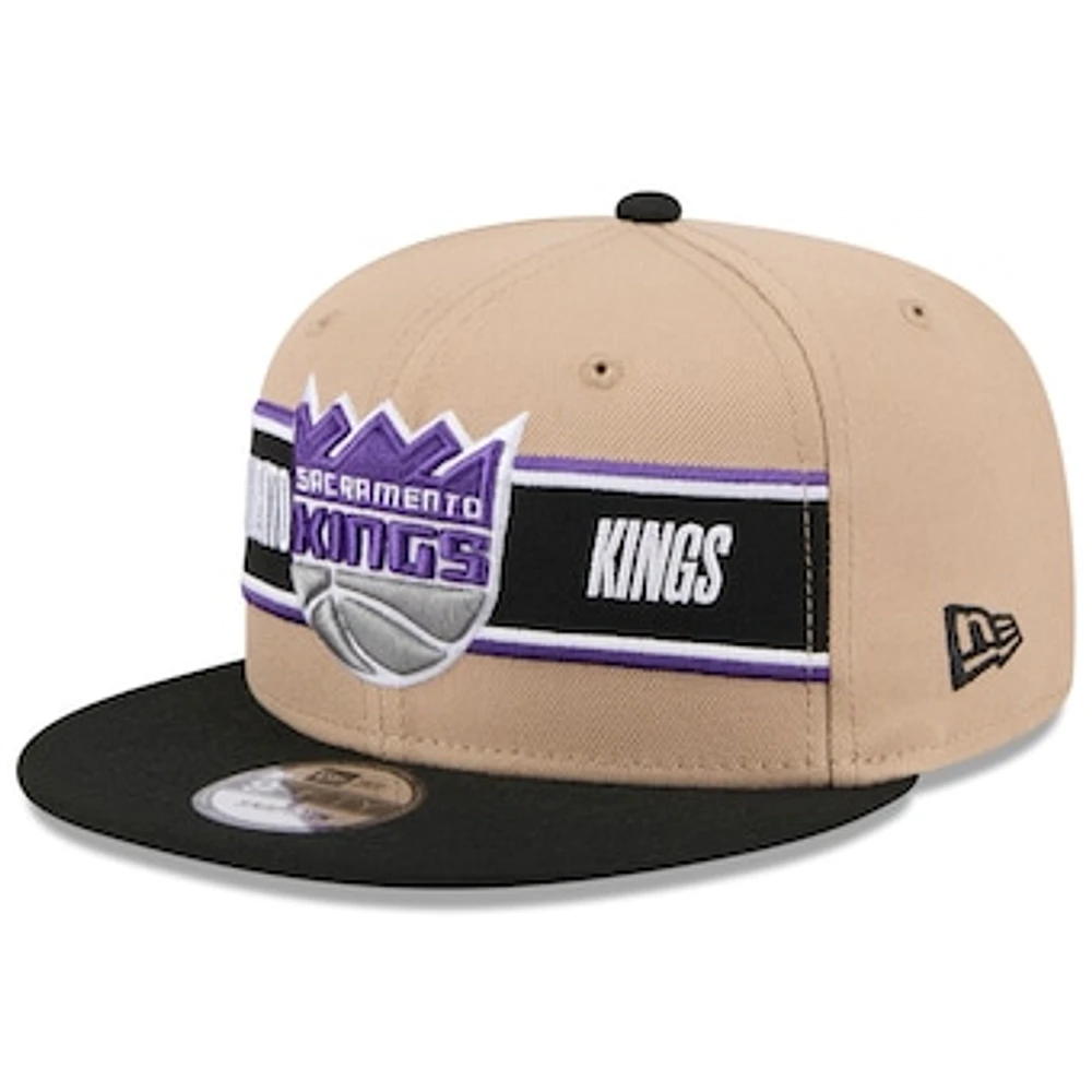 Men's New Era Tan/Black Sacramento Kings 2024 NBA Draft 9FIFTY Snapback Hat