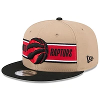 Men's New Era Tan/Black Toronto Raptors 2024 NBA Draft 9FIFTY Snapback Hat