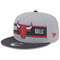 Men's New Era Gray/Charcoal Chicago Bulls 2024 NBA Draft 9FIFTY Snapback Hat