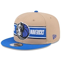 Men's New Era Tan/Blue Dallas Mavericks 2024 NBA Draft 9FIFTY Snapback Hat