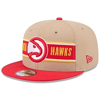 Men's New Era Tan/Red Atlanta Hawks 2024 NBA Draft 9FIFTY Snapback Hat