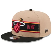 Men's New Era Tan/Black Miami Heat 2024 NBA Draft 9FIFTY Snapback Hat