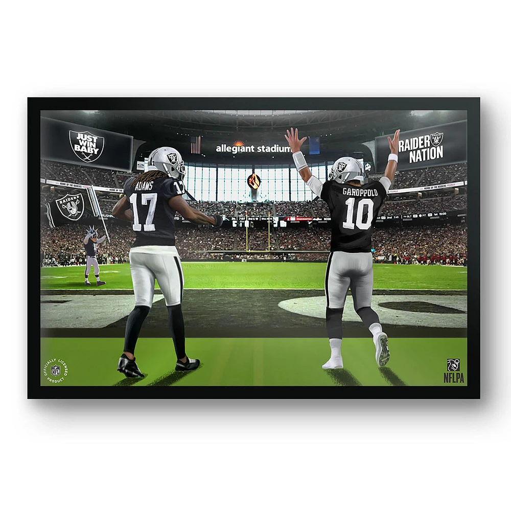 Jimmy Garoppolo & Davante Adams Las Vegas Raiders 27" x 39" Framed Two Player Art Print