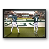 Jalen Hurts & DeVonta Smith Philadelphia Eagles 27" x 39" Framed Two Player Art Print
