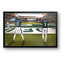 Jalen Hurts & DeVonta Smith Philadelphia Eagles 27" x 39" Framed Two Player Art Print
