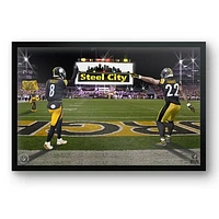 Kenny Pickett & Najee Harris Pittsburgh Steelers 27" x 39" Framed Two Player Art Print
