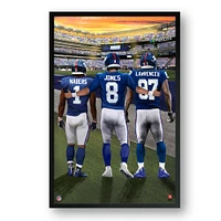 Saquon Barkley, Daniel Jones & Darren Waller New York Giants 27" x 39" Framed Three Player Art Print