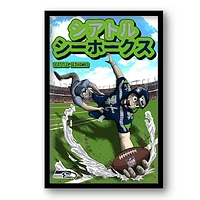 Seattle Seahawks 14" x 20" Framed Anime Art Print