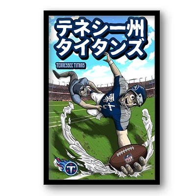 Tennessee Titans 14" x 20" Framed Anime Art Print