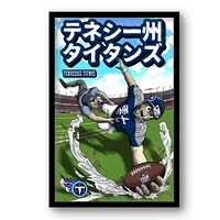 Tennessee Titans 14" x 20" Framed Anime Art Print