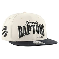 Men's '47 Cream Toronto Raptors Chandler Captain Snapback Hat