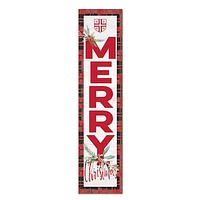 Benedictine Eagles 12'' x 48'' Outdoor Merry Christmas Leaner