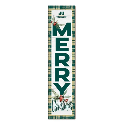 JU Dolphins 12'' x 48'' Outdoor Merry Christmas Leaner
