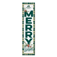 JU Dolphins 12'' x 48'' Outdoor Merry Christmas Leaner