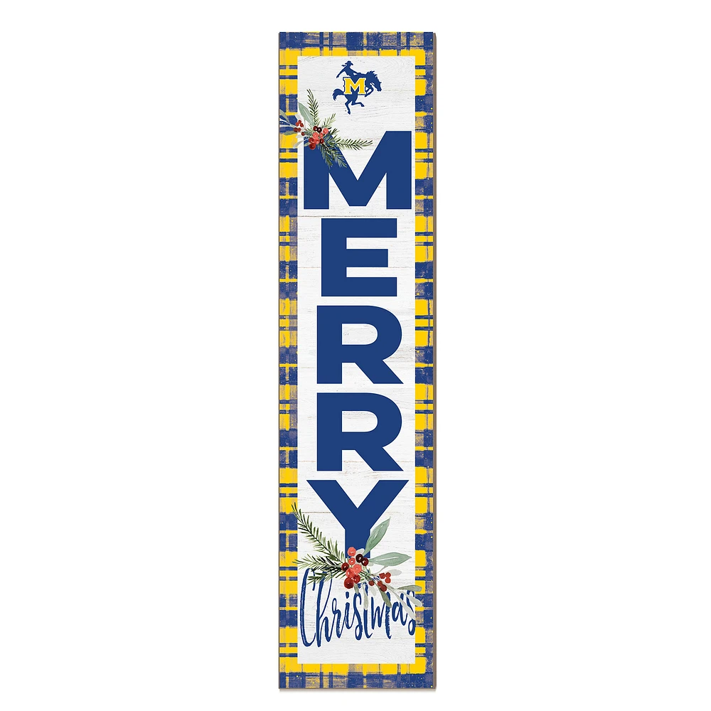 McNeese State Cowboys 12'' x 48'' Outdoor Merry Christmas Leaner