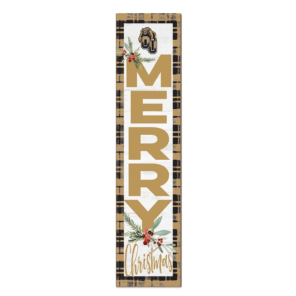 Oakland Golden Grizzlies 12'' x 48'' Outdoor Merry Christmas Leaner
