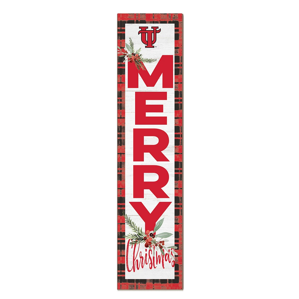 Tampa Spartans 12'' x 48'' Outdoor Merry Christmas Leaner