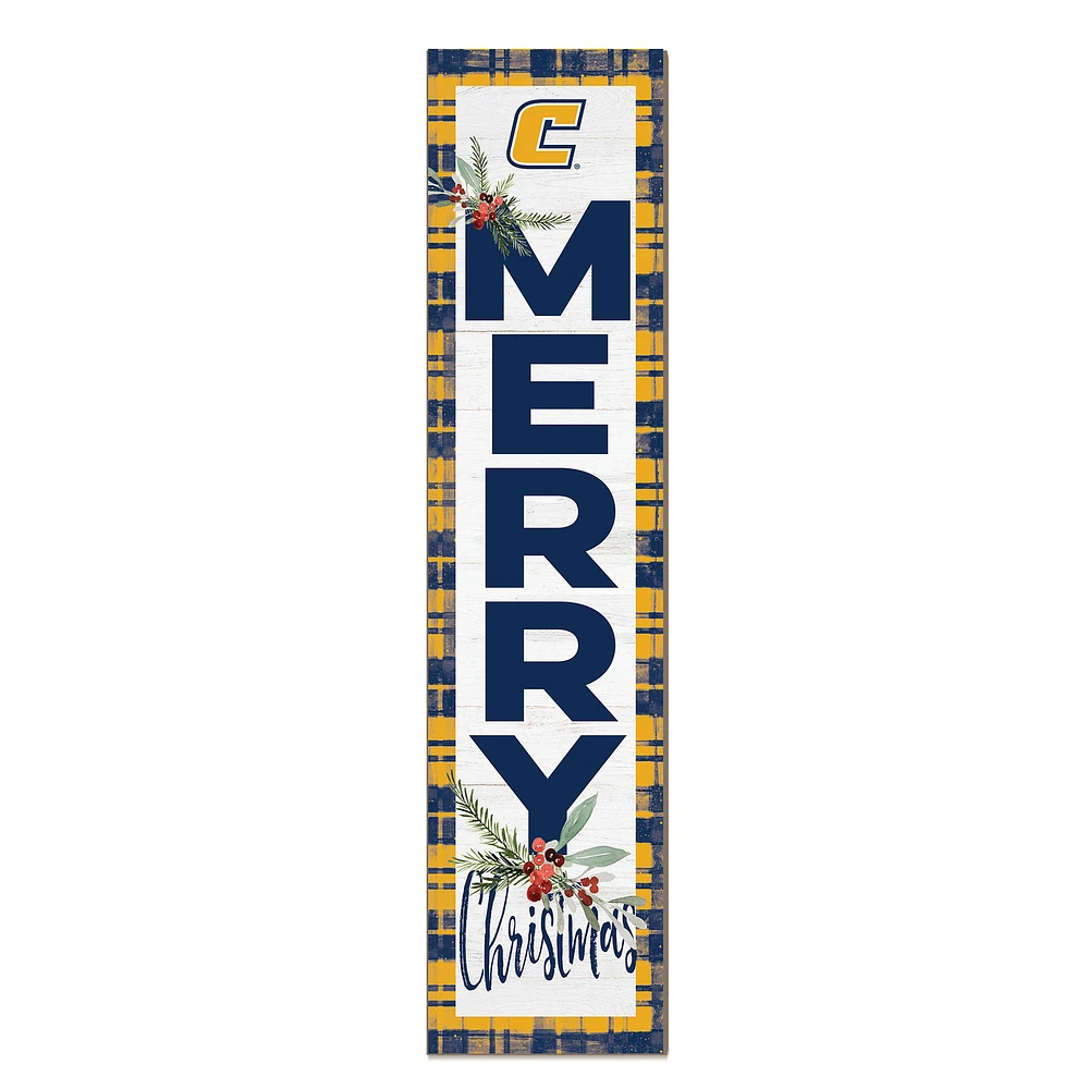 Tennessee Chattanooga Mocs 12'' x 48'' Outdoor Merry Christmas Leaner