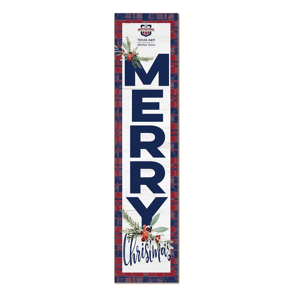 Texas A&M Central Texas Warriors 12'' x 48'' Outdoor Merry Christmas Leaner