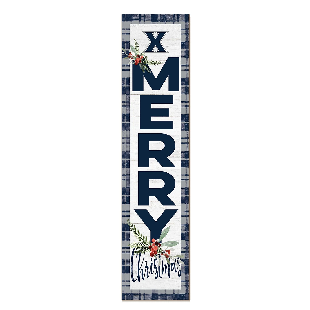 Xavier Musketeers 12'' x 48'' Outdoor Merry Christmas Leaner