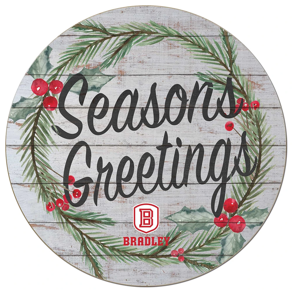 Bradley Braves 20'' x 20'' Season's Greetings Circle