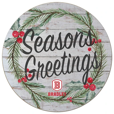 Bradley Braves 20'' x 20'' Season's Greetings Circle