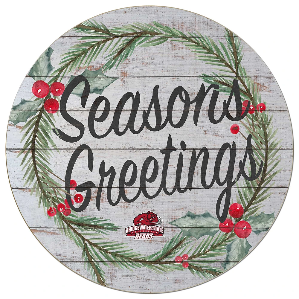 Bridgewater State Bears 20'' x 20'' Season's Greetings Circle