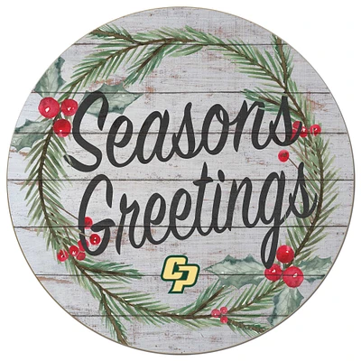 Cal Poly Mustangs 20'' x 20'' Season's Greetings Circle