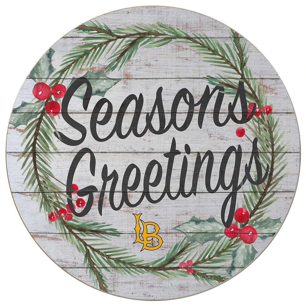 Cal State Long Beach The Beach 20'' x 20'' Season's Greetings Circle