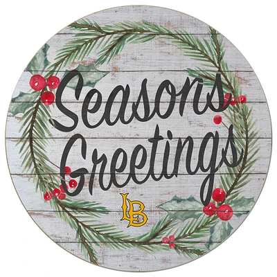 Cal State Long Beach The Beach 20'' x 20'' Season's Greetings Circle