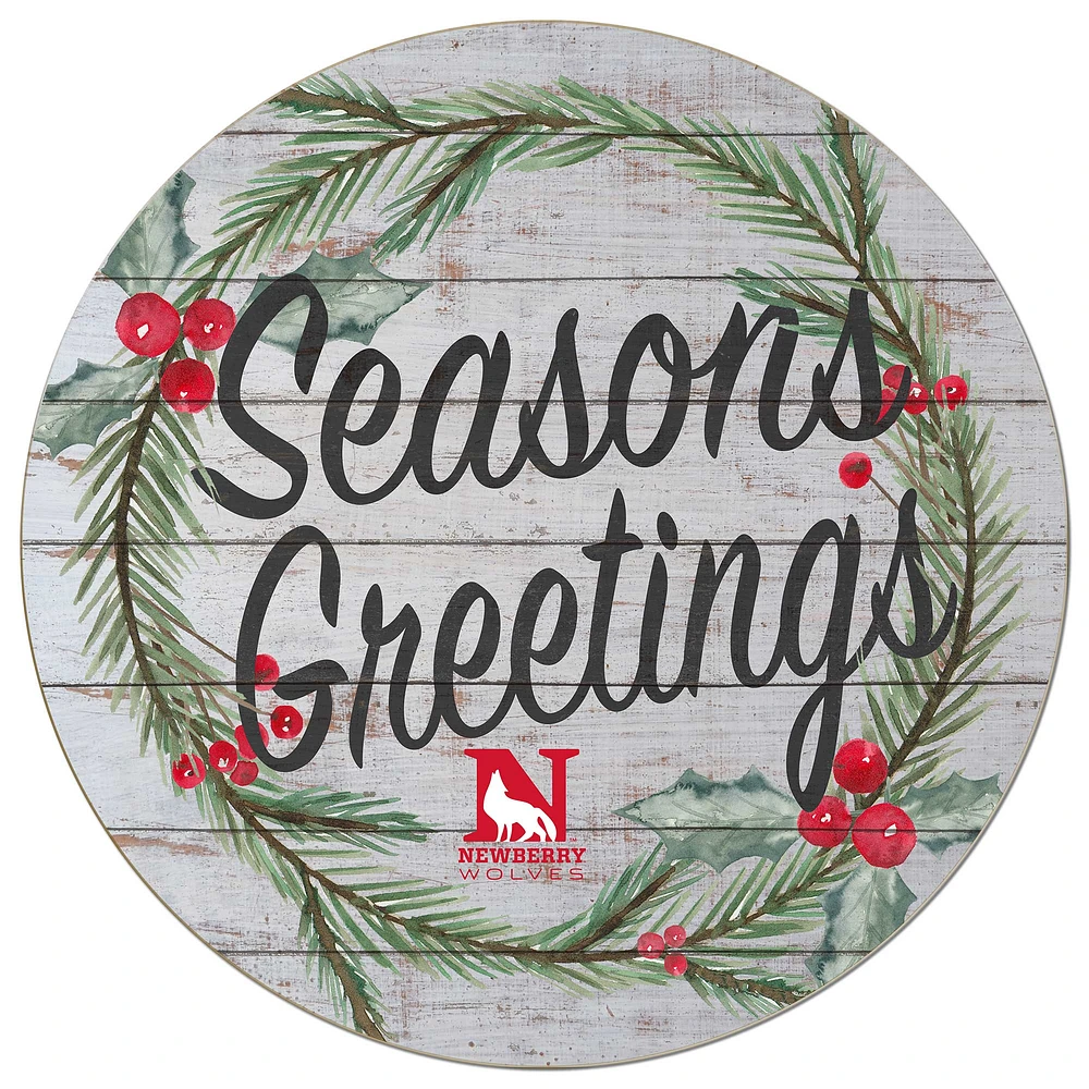 Newberry College Wolves 20'' x 20'' Season's Greetings Circle
